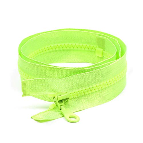 BFNDSSEOU Harzziegel 5 Stück 5# Kunstharz-Reißverschlüsse, einzelne offene Reißverschlüsse(Fluorescent Green,70cm) von BFNDSSEOU