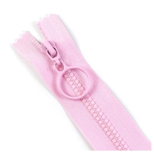 BFNDSSEOU Harzziegel Harz-Reißverschlüsse 3# 25-60 cm O-Ring-Schieber Dekor-Reißverschlüsse for Jacken(Pink,Closed End 25Cm 10Pcs) von BFNDSSEOU