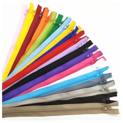 BFNDSSEOU Harzziegel Spulenreißverschlüsse aus Harz 3# 70–100 cm Nylon-Spiralreißverschluss(Mix,100Pcs 100Cm) von BFNDSSEOU