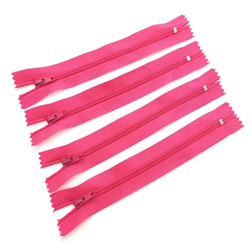 BFNDSSEOU Harzziegel Spulenreißverschlüsse aus Harz 3# 70–100 cm Nylon-Spiralreißverschluss(Rose Red,100Pcs 70Cm) von BFNDSSEOU