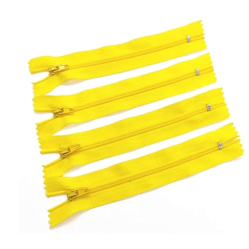 BFNDSSEOU Harzziegel Spulenreißverschlüsse aus Harz 3# 70–100 cm Nylon-Spiralreißverschluss(Yellow,50Pcs 80Cm) von BFNDSSEOU