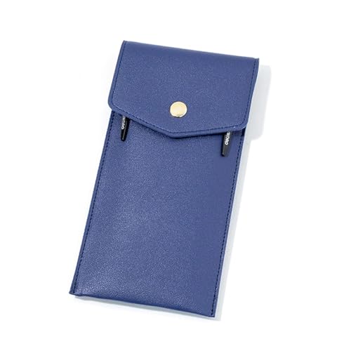 BFNDSSEOU Tasche mit Stiftschutz Einfache Pu-Leder Große Kapazität Multi Lagerung Tasche Einfarbig Leder Student Schreibwaren Tasche Füllfederhalter Schutz(Blue) von BFNDSSEOU