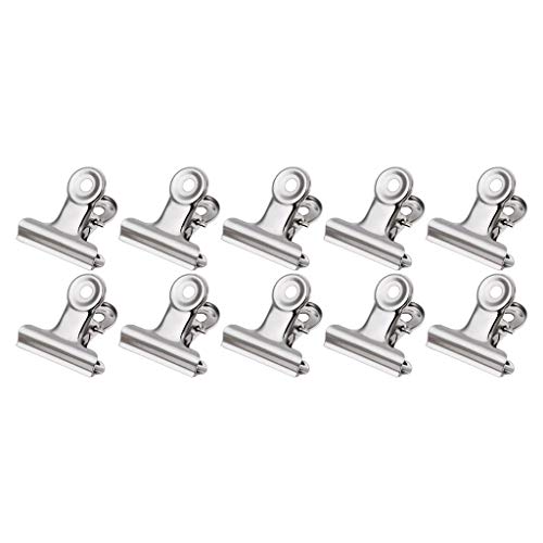 Metallscharniere Papierhalterung Briefklammern aus Edelstahl, kleine Bulldog-Clips, Büroklammer, Lebensmittelbeutel-Clip for Etiketten, Taschen, Büro, Zuhause, Küche, 31 mm, 10er-Pack Metallscharniere Papierhalterung Briefklammern aus Edelstahl, kleine Bulldog-Clips, Büroklammer, Lebensmittelbeutel-Clip for Etiketten, Taschen, Büro, Zuhause, Küche, 31 mm, 10er-Pack von BFNDSSEOU