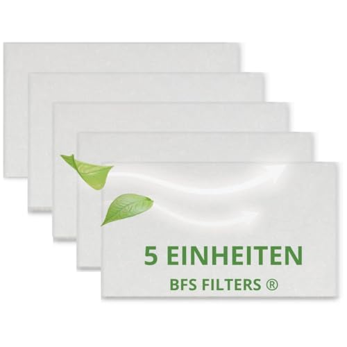 BFS Filters Pack mit 5 Ersatzfiltern kompatibel mit Helios Elf/ELSN Elf/ELSA (bis 1992), Luft- und Staubfilter, Abmessungen 225x126 mm, Filter G2 von BFS FILTERS