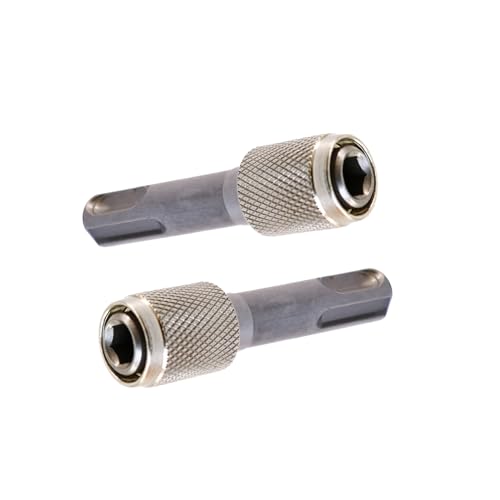 2 Stück SDS Plus Adapter Silber Sechskantschaft Bithalter Bohrerhalter 6,35mm von Rundschaft für Schlagbohrer Hammerbohrer Erdbohrer Wohndekorationsprojekte Industrielle Anwendungen Bohrmaschine von BFUZXY