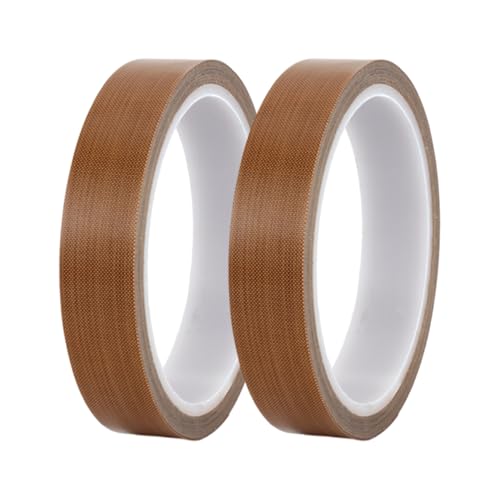 2 Stück Selbstklebend Teflonband,PTFE Teflon Klebeband Gewebeband Hochtemperaturband Klebeband,Hitzebeständig Selbstklebend Teflonband Gewindedichtband,Hitzebeständiges Antistatische Elektrizität Tape von BFUZXY