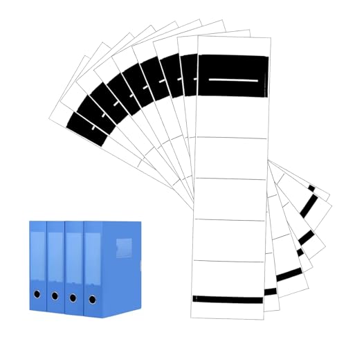 50 Stück Ordnerrücken Selbstklebend,Ordner Rückenschilder Selbstklebend,Ordner Aufkleber Rücken Breit,Ordner Etiketten Selbstklebend,Weiß Ordner Beschriftung Ordneretiketten (3.6x19) von BFUZXY