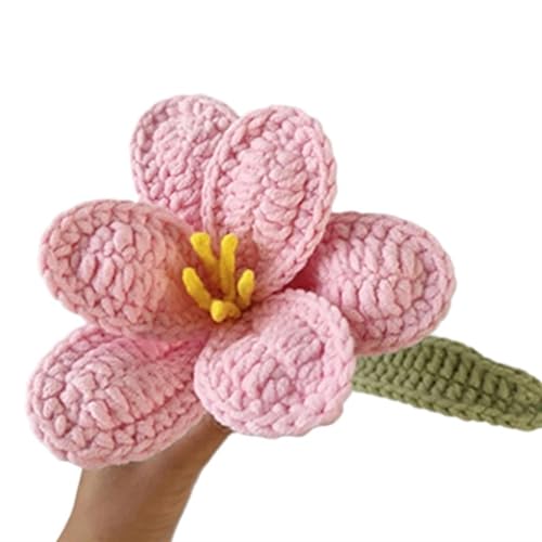 BFVAKBKYT Gestrickte Blumen, Künstlicher Tulpenstrauß, handgemachte Wolle, Häkelblumen, Pflanzen, Hausgarten, dekorative Verzierung(C) von BFVAKBKYT