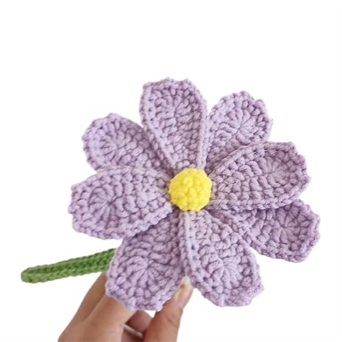 BFVAKBKYT Gestrickte Blumen, Mehrfarbige Blume for Heimdekoration, Baumwollgarn, Häkelblumen, waschbar, handgefertigte Strickblumen, Hochzeitsdekoration(E) von BFVAKBKYT