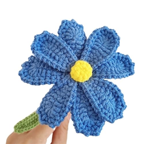 BFVAKBKYT Gestrickte Blumen, Mehrfarbige Blume for Heimdekoration, Baumwollgarn, Häkelblumen, waschbar, handgefertigte Strickblumen, Hochzeitsdekoration(H) von BFVAKBKYT