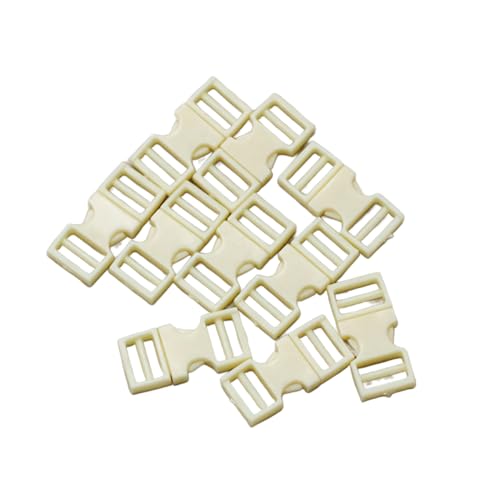 BFVAKBKYT Plastik Schnallen mit Seitenauslösung, 30/50/100PCS Innen 6mm Puppe Tasche Schnalle Puppe Kleidung Knöpfe Puppe(Beige,16 * 6MM 100PCS) von BFVAKBKYT