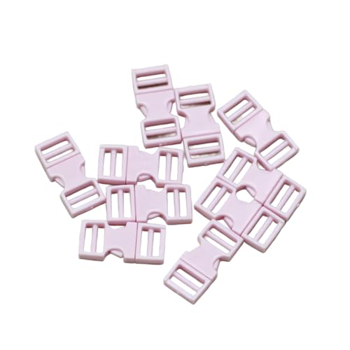 BFVAKBKYT Plastik Schnallen mit Seitenauslösung, 30/50/100PCS Innen 6mm Puppe Tasche Schnalle Puppe Kleidung Knöpfe Puppe(Pink,16 * 6MM 100PCS) von BFVAKBKYT