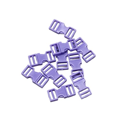 BFVAKBKYT Plastik Schnallen mit Seitenauslösung, 30/50/100PCS Innen 6mm Puppe Tasche Schnalle Puppe Kleidung Knöpfe Puppe(Purple,16 * 6MM 100PCS) von BFVAKBKYT