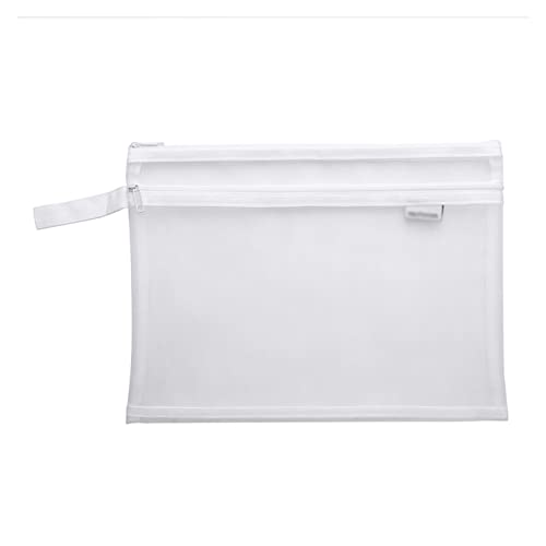 Mesh-Reißverschlusstasche,Plastik-Geldbörsen, 2 PCS A4 Transparent Datei Ordner Mesh Dokument Tasche Student Prüfung Gitter Reißverschluss Schreibwaren Daten Lagerung Tasche Büro Schule Liefert(White) von BFVAKBKYT