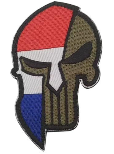 Armreif mit amerikanischer Flagge, mit Klettverschluss, bestickt, Militär, Totenkopf-Applikation, Abzeichen für Biker, Motorrad, Jacken, Jeans (Niederlande) von BFYDmttuBF