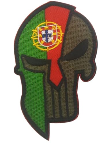 Armreif mit amerikanischer Flagge, mit Klettverschluss, bestickt, Militär, Totenkopf-Applikation, Abzeichen für Biker, Motorrad, Jacken, Jeans (Portugal) von BFYDmttuBF