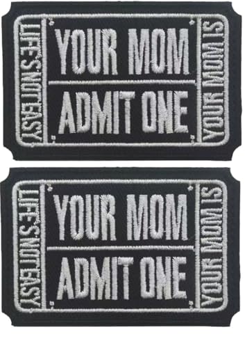 Ersatz für "I Pull Out Mom admits That Life is not Easy", bestickte Aufnäher, taktische Moral-Applikation, Klettverschluss, 2 Stück (Mom admits That Life is not easy) von BFYDmttuBF