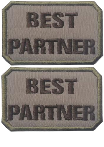 Ersatz für I Pull Out bestickte Patches Tactical Moral Applique Fastener Hook & Loop Emblem Patch 2 Stück (Best Partner Khaki) von BFYDmttuBF