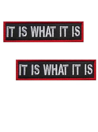 Ersatz für It is What It is Strip Embroidered Patches Tactical Moral Applique Fastener Hook & Loop Emblem Patch 2 Pieces (It is What It is) von BFYDmttuBF