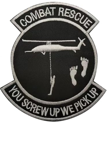 Ersatz für seltene nordische Wikinger Rabe Runen Odin God of War bestickte Patches Tactical Moral Applique Fastener Hook & Loop Emblem 1 Stück (Helikopter Rescue) von BFYDmttuBF