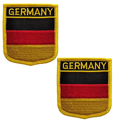 Internationale Deutschland Flagge bestickt Patches Tactical Moral Applikation Verschluss Aufbügler Aufnäher Emblem Patch 2 Stück (Deutschland) von BFYDmttuBF