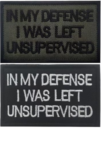 My Service Dog is Smarter Than Your Honor Roll Student Patch Emblem Embroidered Fastener Hook & Loop Patch 2 Pieces (in My Defense I was Left Unsupervised) von BFYDmttuBF