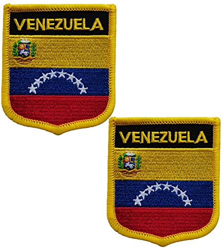 Venezuela Einzelflagge bestickte Aufnäher Taktische Moral Applikation Verschluss zum Aufbügeln Aufnähen Emblem Patch 2 Stück (Venezuela) von BFYDmttuBF