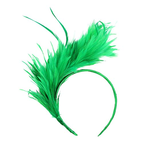 BGFIPAJG Bunt Feder Stirnband Fascinator Stirnbänder Cosplay Haarband Karneval Party Kopfschmuck Regenbogen Feder Haarreif Feder Kopfbedeckung Kostüm huhn kostüm von BGFIPAJG