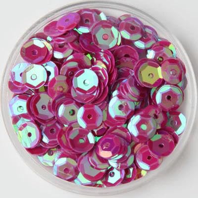 10 g/Los, verschiedene Größen, 4 mm/5 mm/6 mm/8 mm, Pailletten, runde Cup-Pailletten, Nähen, Basteln, AB Fuchsia, 6 mm, 10 g, 720 Stück 10 g/Los, verschiedene Größen, 4 mm/5 mm/6 mm/8 mm, Pailletten, runde Cup-Pailletten, Nähen, Basteln, AB Fuchsia, 6 mm, 10 g, 720 Stück von BGPFJK