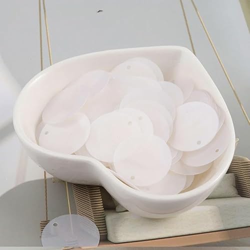 10 g/Packung, runde Pailletten, 6 mm, 8 mm, 10 mm, 15 mm, 20 mm, 30 mm, Nähpailletten zum Basteln, Schmuckzubehör, Kleiderbasteln, Mattweiß, 30 mm, 10 g, 40 Stück 10 g/Packung, runde Pailletten, 6 mm, 8 mm, 10 mm, 15 mm, 20 mm, 30 mm, Nähpailletten zum Basteln, Schmuckzubehör, Kleiderbasteln, Mattweiß, 30 mm, 10 g, 40 Stück von BGPFJK