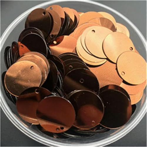 10 mm, 15 mm, 20 mm, 25 mm, 30 mm, PVC, flache, runde, lose Pailletten, Nähzubehör mit 1 seitlichem Loch, Kaffeebraun, 20 mm, 96 Stück, 10 g 10 mm, 15 mm, 20 mm, 25 mm, 30 mm, PVC, flache, runde, lose Pailletten, Nähzubehör mit 1 seitlichem Loch, Kaffeebraun, 20 mm, 96 Stück, 10 g von BGPFJK