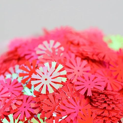 10g/lot 15mm Sonnenblumen Pailletten Lose Pailletten für Handwerk DIY-rot von BGPFJK