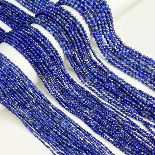 2/3/4/6 mm rosa Kristallperlen, facettiert, rund, Rosenquarz, lose Perlen zur Schmuckherstellung, DIY-Armband, 15 Zoll – Erdbeerquarz – 6 mm – Lazuli – 2 mm von BGPFJK