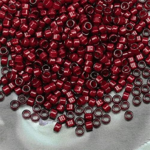 2,5 mm 14 g Rocailles-Perlen, glänzende, bunte Charm-Perlen zur Schmuckherstellung, Halsketten, Armbänder, DIY-Zubehör-S2219-2,5 mm 1000 Stück von BGPFJK