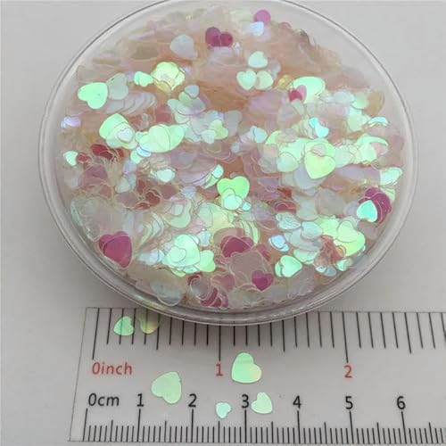 3 mm, 4 mm, 6 mm, Mix Herzen, lose Pailletten, Glitzer-Pailletten, AB Transparent, 150 g, 6 mm 3 mm, 4 mm, 6 mm, Mix Herzen, lose Pailletten, Glitzer-Pailletten, AB Transparent, 150 g, 6 mm von BGPFJK