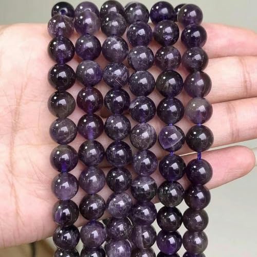 4–14 mm schwarze runde Perlen aus vulkanischem Lavastein, 15 Zoll große Auswahl zur Schmuckherstellung, DIY-Armband – Roter Korallenkristall – 4 mm 95 Stück Perlen – Amethyst – 12 mm 30 Stück Pe von BGPFJK