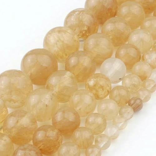 4–14 mm schwarze runde Perlen aus vulkanischem Lavastein, 15 Zoll große Auswahl zur Schmuckherstellung, DIY-Armband – Roter Korallenkristall – 4 mm 95 Stück Perlen – Citrine – 14 mm 28 Stück Per von BGPFJK