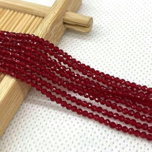 Länge 39 cm, kleine Spinellperlen aus Stein, 2 mm, 3 mm, lose Kristallperlen zur Schmuckherstellung, DIY-Armband, Halskettenzubehör-A-3 mm-130 Stück-K-2 mm-180 Stück von BGPFJK