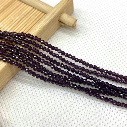 Länge 39 cm, kleine Spinellperlen aus Stein, 2 mm, 3 mm, lose Kristallperlen zur Schmuckherstellung, DIY-Armband, Halskettenzubehör-A-3 mm-130 Stück-Q-2 mm-180 Stück von BGPFJK