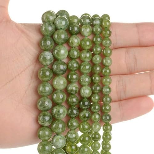 Tigerauge-Steinperlen, Lava-Rosenquarz-Kristall, runde Achat-Steinperlen, DIY-Armband, 4 6 8 10 12 mm, kanadische Jade, 12 mm, ca. 30 Stück von BGPFJK