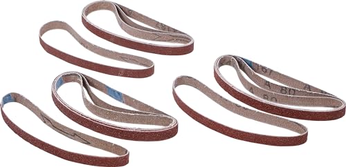 BGS 8853-1 | Schleifband-Satz | für Art. 8853 | 10 mm x 330 mm | K 60 - 80 - 120 | 12 tlg. von BGS