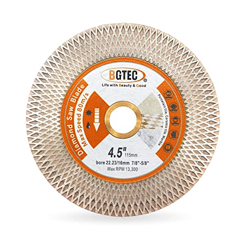 BGTEC Diamant Trennscheibe 115mm - Diamant Schleifscheibe zum Schneiden und Schleifen Granit Marmor Fliese Natursteine. von BGTEC