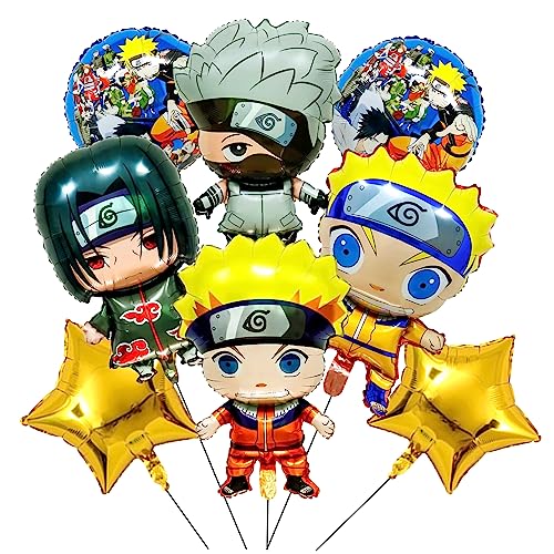 Naruto Geburtstagsdeko, 8 Stück Naruto Folienballon Naruto Luftballons Geburtstag Naruto Thema Party Folienballon Naruto Geburtstag Deko Set für Jungen Mädchen Geburtstagsfeier Dekoration von BGTLJKD