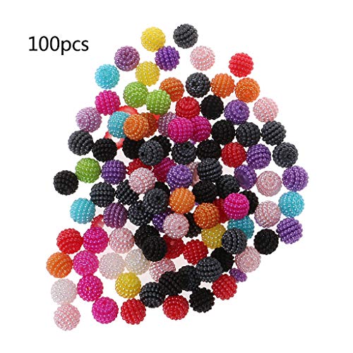 BHFYOB 100 Stück / 10 mm runde lose Bayberry-Perlen aus Acryl für Schmuckherstellung, Armband, Halskette von BHFYOB