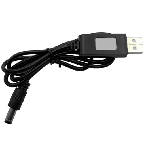 BHFYOB Intelligentes Ladekabel, 50 cm Länge, USB-Netzkabel für 18650-Akku, 3,5 mm/5,5 mm/USB, 5-poliger Stecker von BHFYOB