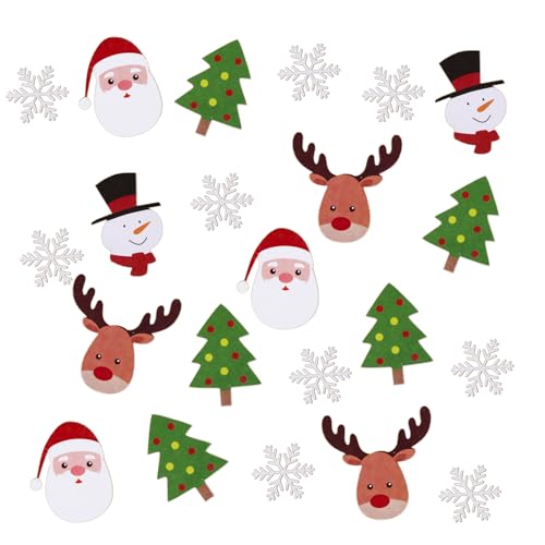 BHGT 100pcs Weihnachten Konfetti Weihnachtsdeko aus Papier Basteln Tischdeko DIY Weihnachtsbaum Schneeflocke Elch Weihnachten Dekoration Geschenk Paper Party Confetti von BHGT