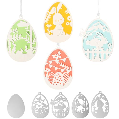 BHGT Ostern Stanzformen Stanzschablonen Ostern Eier Prägeschablonen Osterhase Stanzbögen Ostern Deko DIY Scrapbooking Karten Handwerk Party Deko DIY Basteln Stanzen Geschenkbox von BHGT