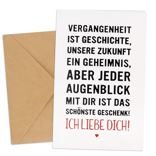 Grußkarten mit Umschlag Valentinstag Klappkarte Weihnachten Geburtstag Karten Geschenke für Ehe Frauen Männer Liebe Jahrestag Romantische Valentinstagskarte Hochzeit von BHGT