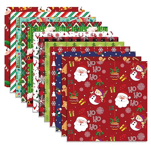 24 Blatt Frohe Weihnachten Scrapbook Papier 30,5 x 30,5 cm Weihnachtsmuster Papier doppelseitiges Scrapbook Papier Weihnachtsmann Schneemann Weihnachtsbaum grün rot dekoratives Bastelpapier für von BHNACIER