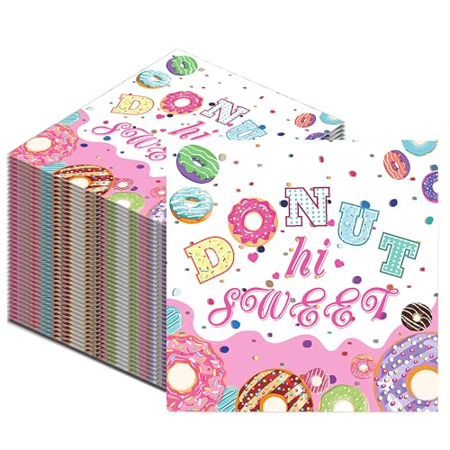 Candyland Donut-Party-Servietten, Donut-Papierservietten, Donut-Motiv, Party-Servietten, Donut-Themenservietten, Candy Land, Einweg-Party-Servietten, Donut-Dinner-Servietten für Donuts, von BHNACIER